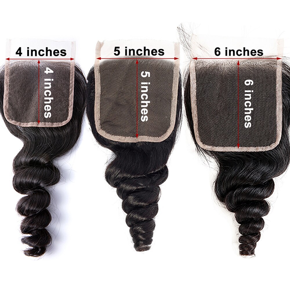 Virgin Hair Loose Wave 4X4 5x5 6x6 7x7 HD Lace Closure